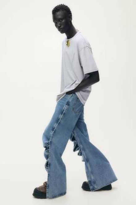 H&M - Glenn Martens Футболка с вышивкой, светло-серый