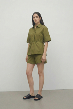 Свободная рубашка из хлопка-поплина