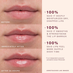 Rare Beauty Find Comfort Lip Butter Balm + Overnight Mask with Hyaluronic Acid Butter - Uplifting - deep cool berry