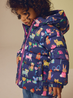 Куртка утепленная с капюшоном для девочки Next E25-318, Темно-синий