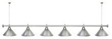 Лампа STARTBILLIARDS 6 пл. (плафоны антик медь,штанга зеленая,фурнитура золото)