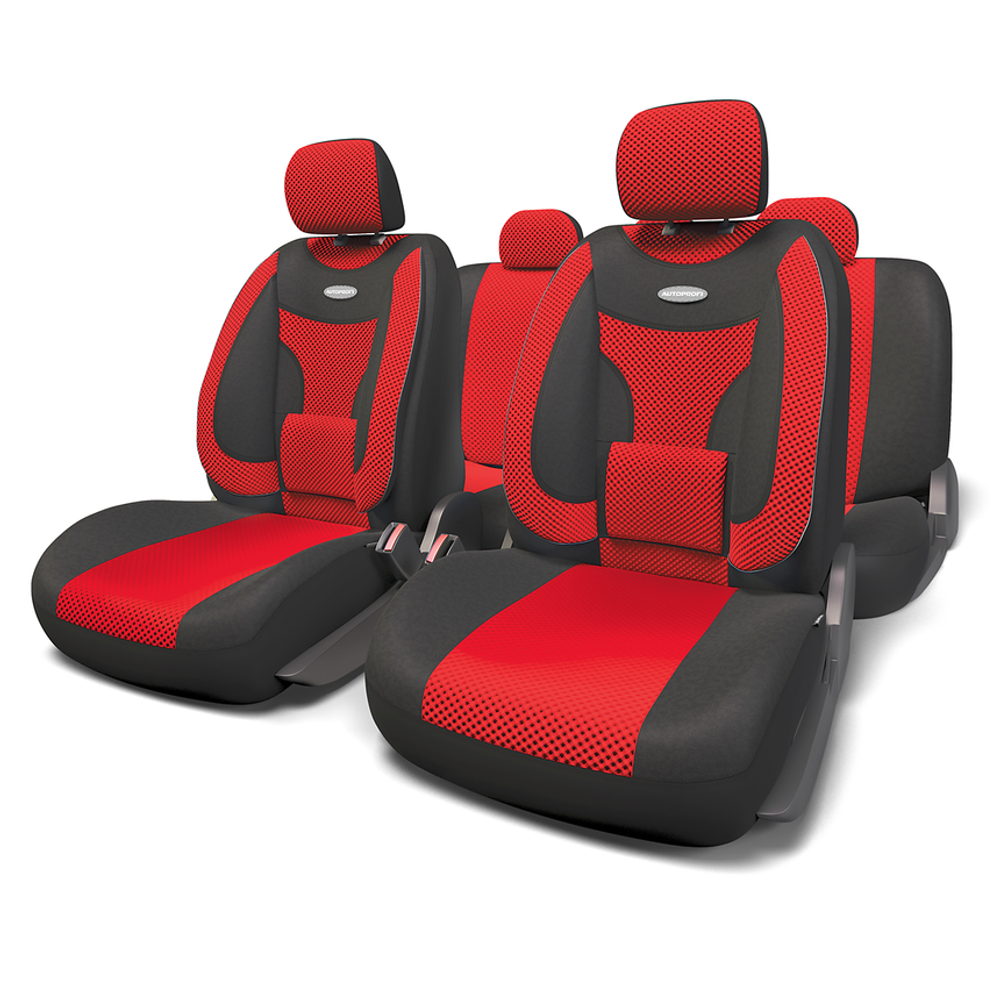 Авточехлы AUTOPROFI EXTRA COMFORT ECO-1105 BK/RD черный/красный размер М