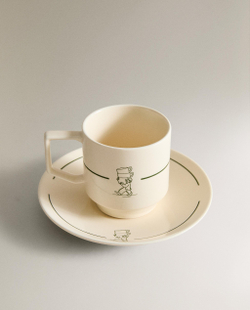 Zara Home набор столовой посуды из каменной керамики, цвет белый, 8.4 см