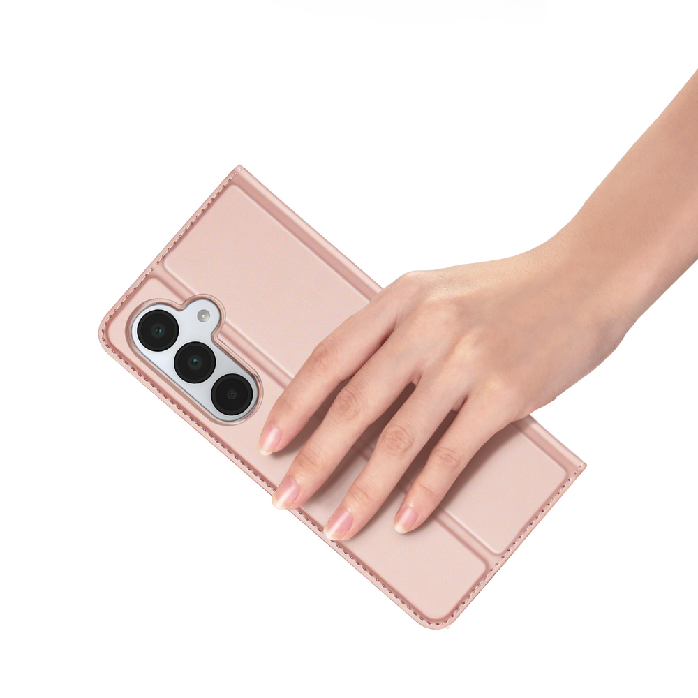 Чехол книжка из PU кожи розового цвета от Dux Ducis для Samsung Galaxy A17 5G, серия Skin Pro Series Case