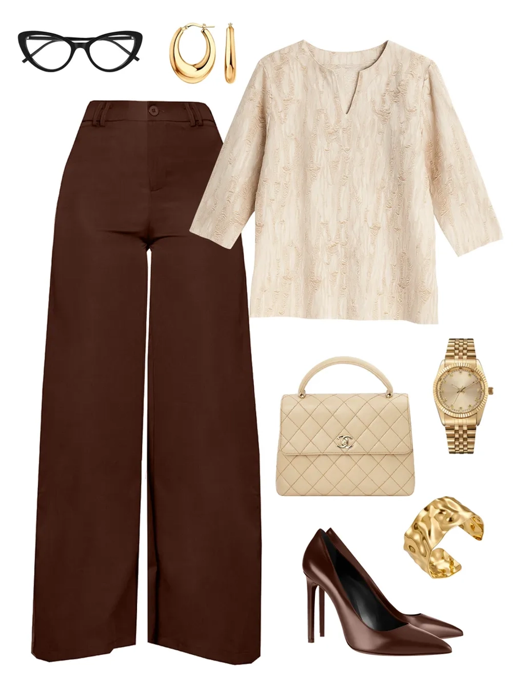 Блузка нарядная трикотажная офисная рукав 3 4