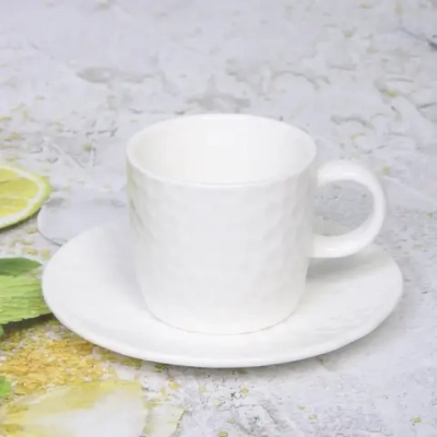 Чайная пара «Аврора» (кружка 200мл+блюдце) белый