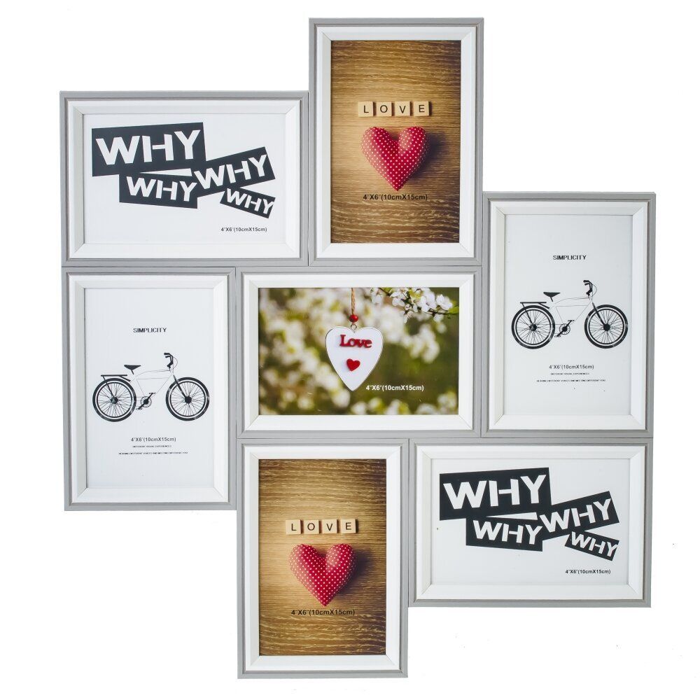 GAEM Фоторамка-панно для 7-ми фото, L41 W2 H46 см