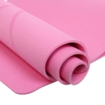 Коврик для йоги 6 мм 183*61 см «Шамбола» с лазерной гравировкой (ТРЕ), розовый