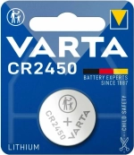 Батарейка Varta Lithium Coin CR2450 , 570 mAh , ( 1 ) шт. в блистере, 06450101401