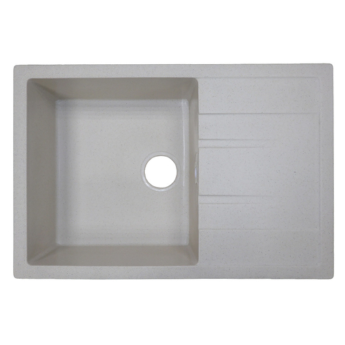 Кухонная мойка AZARIO Rio 750x505x185 искусственный мрамор, с "крылом", сифон в комплекте, цвет бежевый (CS00105226)