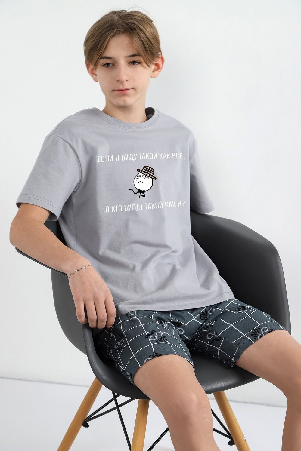 Костюм для мальчика Чарли-2 Виотекс СВЕТЛО-СЕРЫЙ