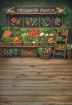 Овощной рынок - фон неопреновый