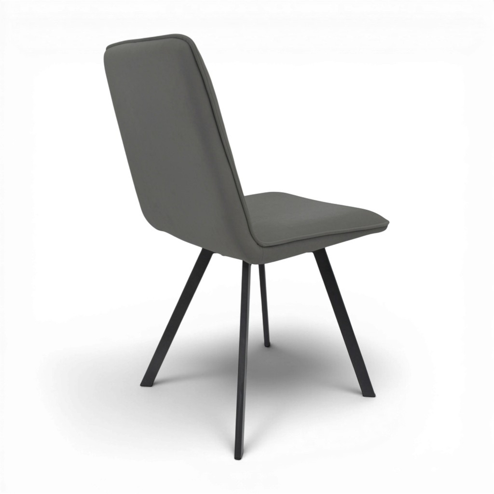 Стул "Капри" (арт. 301) велюр Бренди В28 антрацит, ножки черные