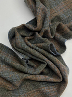 Купон кашемировый зелено-коричневый в клетку