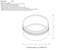 Декоративное кольцо внутреннее Crystal Lux CLT RING 013 BL