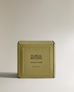 Zara Home Свеча ароматическая Floral Beyond 150 г, растительный воск, аромат цветочный, Розовый