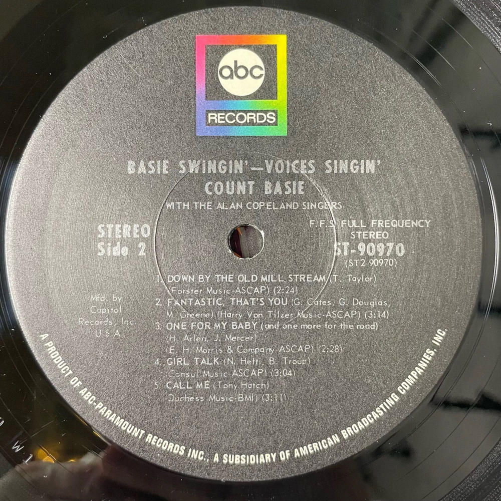 Винтажная виниловая пластинка LP Count Basie With The Alan Copeland Singers Basie Swingin Voices Singin (USA 1966)