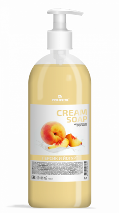 1080-1 Cream Soap Крем-Мыло 1л (1/12) Персик и йогурт ПРО-БРАЙТ