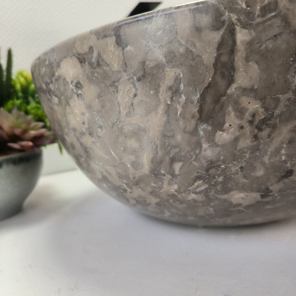 Раковина из мрамора Bowl Grey Tin Lip BM-62988 40*40*17 53