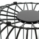 Кофейный столик Flat Cage диаметр 40 сталь, черный