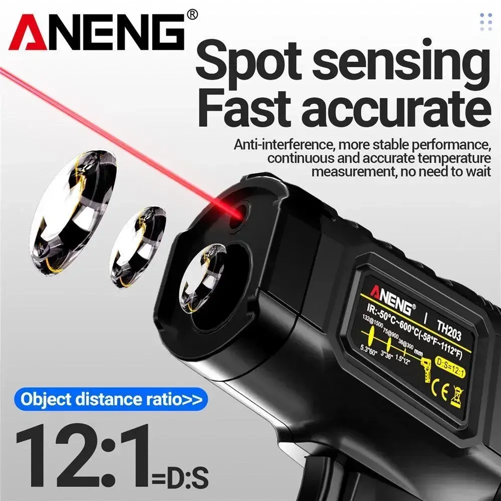 Пирометр (бесконтактный термометр) ANENG TH203