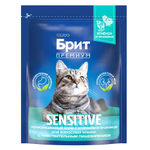 Сухой корм Brit Premium Cat Sensitive с ягнёнком и индейкой для взрослых кошек с чувствительным пищеворением 400 г