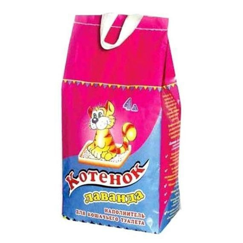 Котенок Минеральный наполнитель для кошачьего туалета, 4 л, Лаванда