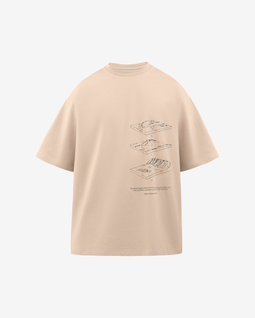 Футболка Called a Garment Diagram Какао