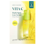 Goodal, Тканевая маска с сывороткой для ухода за темными пятнами и зеленым мандарином, 5 шт., 28 г (0,98 унции)