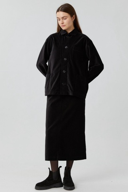 Жакет из черного бархата