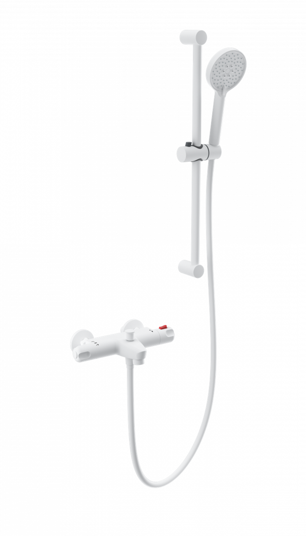 Смеситель для ванны с душевым гарнитуром и термостатом WONZON & WOGHAND, Белый матовый (WW-C2001-A-MW)