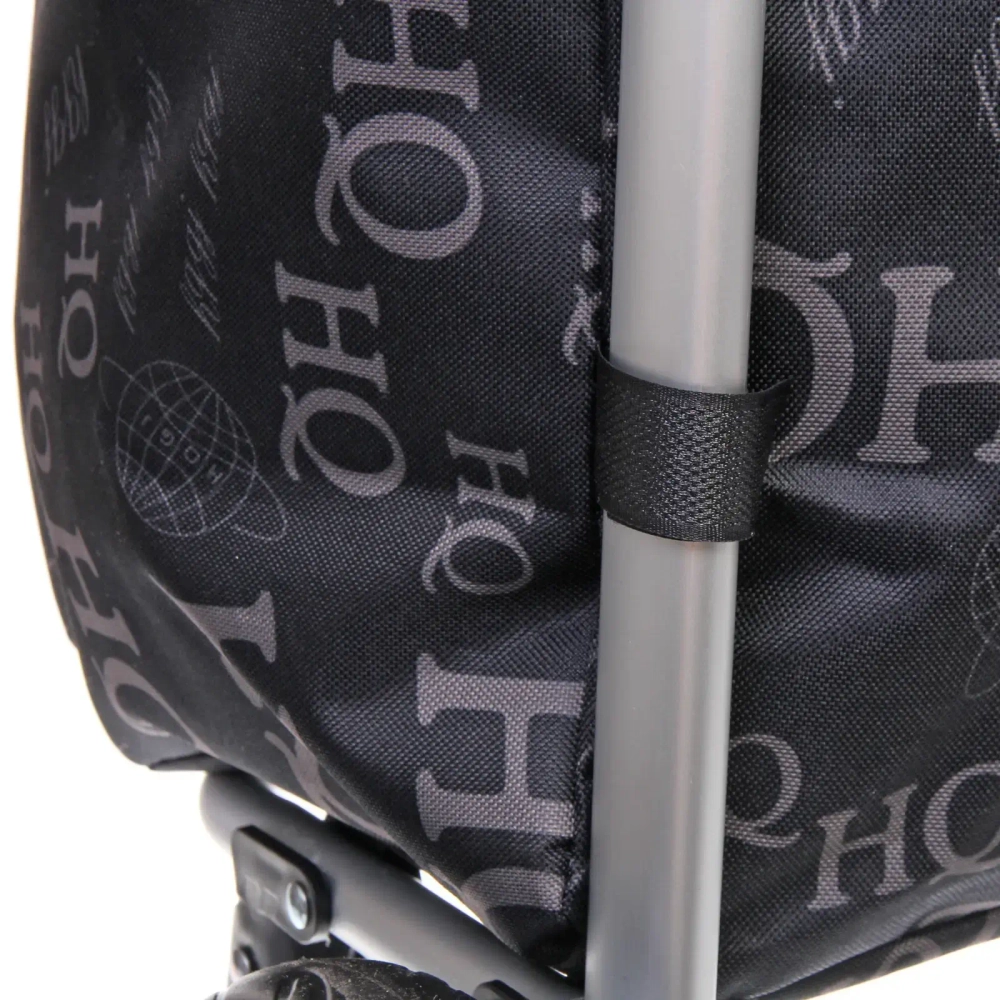 Тележка хозяйственная с сумкой (100*40*35см, колеса 21см,грузоподъемность до50 кг) HQ черная