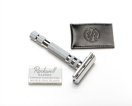 Т-образная бритва Rockwell Model T, белый хром