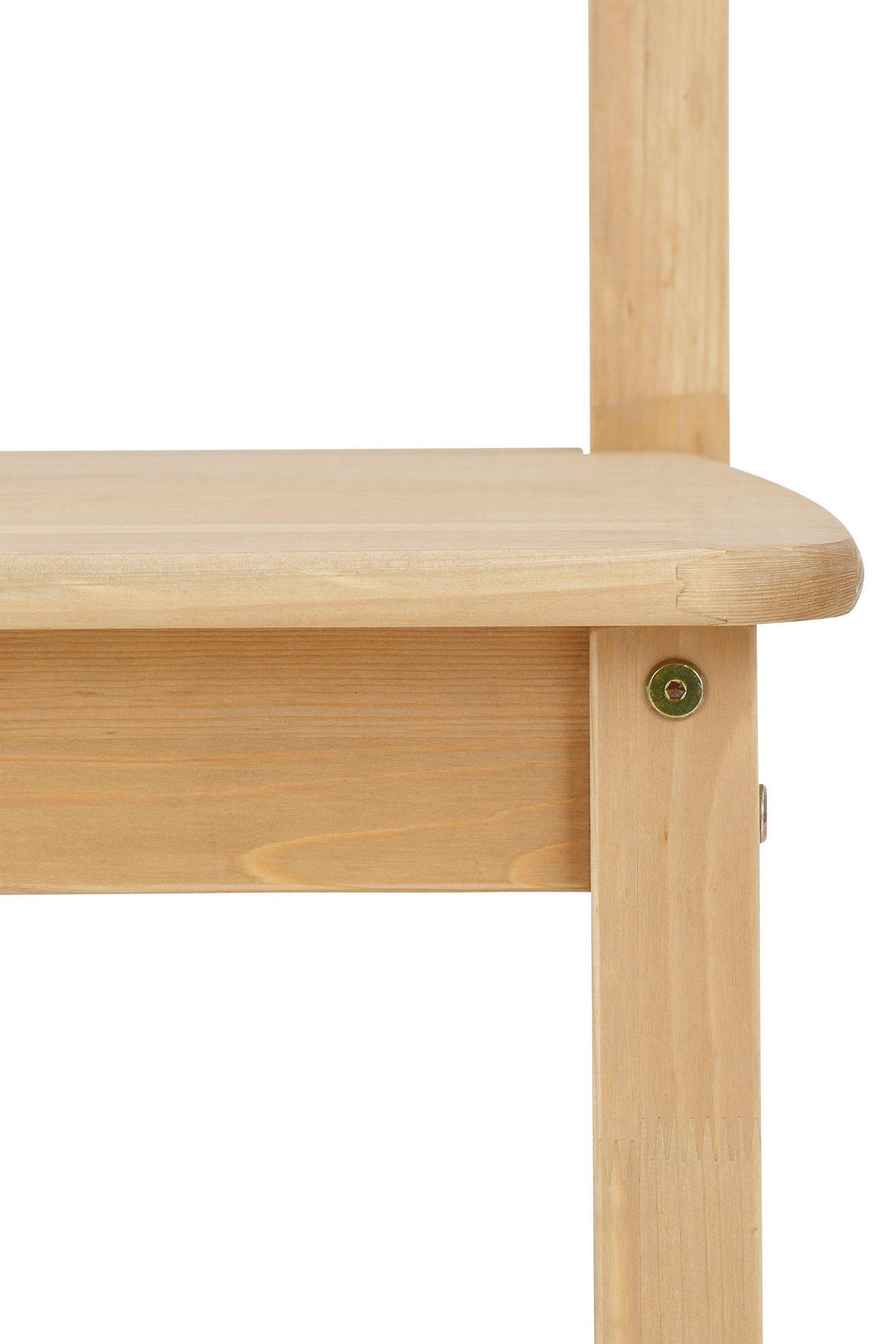 Прочный анатомический Стул для кухни Индра из натурального массива сосны 43х43 см со спинкой, для столовой и гостиной в стиле кантри