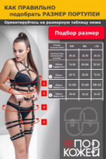 Гартеры Ginger кожа черный M/L