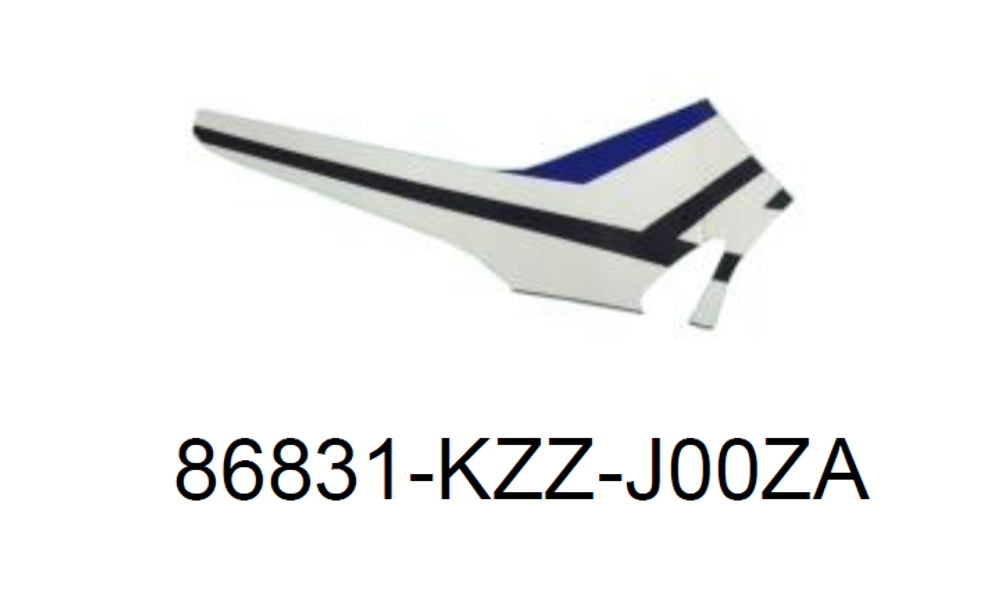 86831-KZZ-J00ZA. STRIPE, R. SIDE COVER *TYPE1*. Honda CRF250Rally, Sticker OEM
