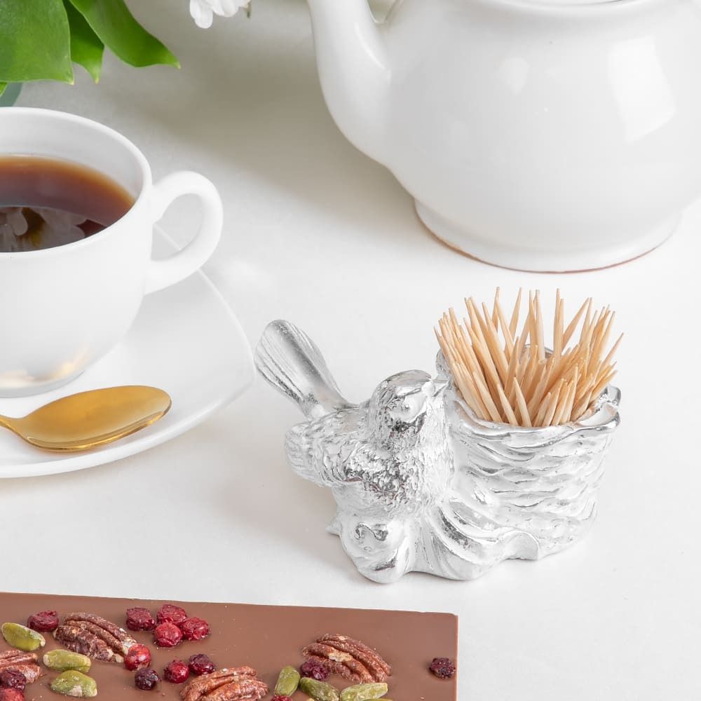 Держатель для зубочисток Птичка Терра Белый