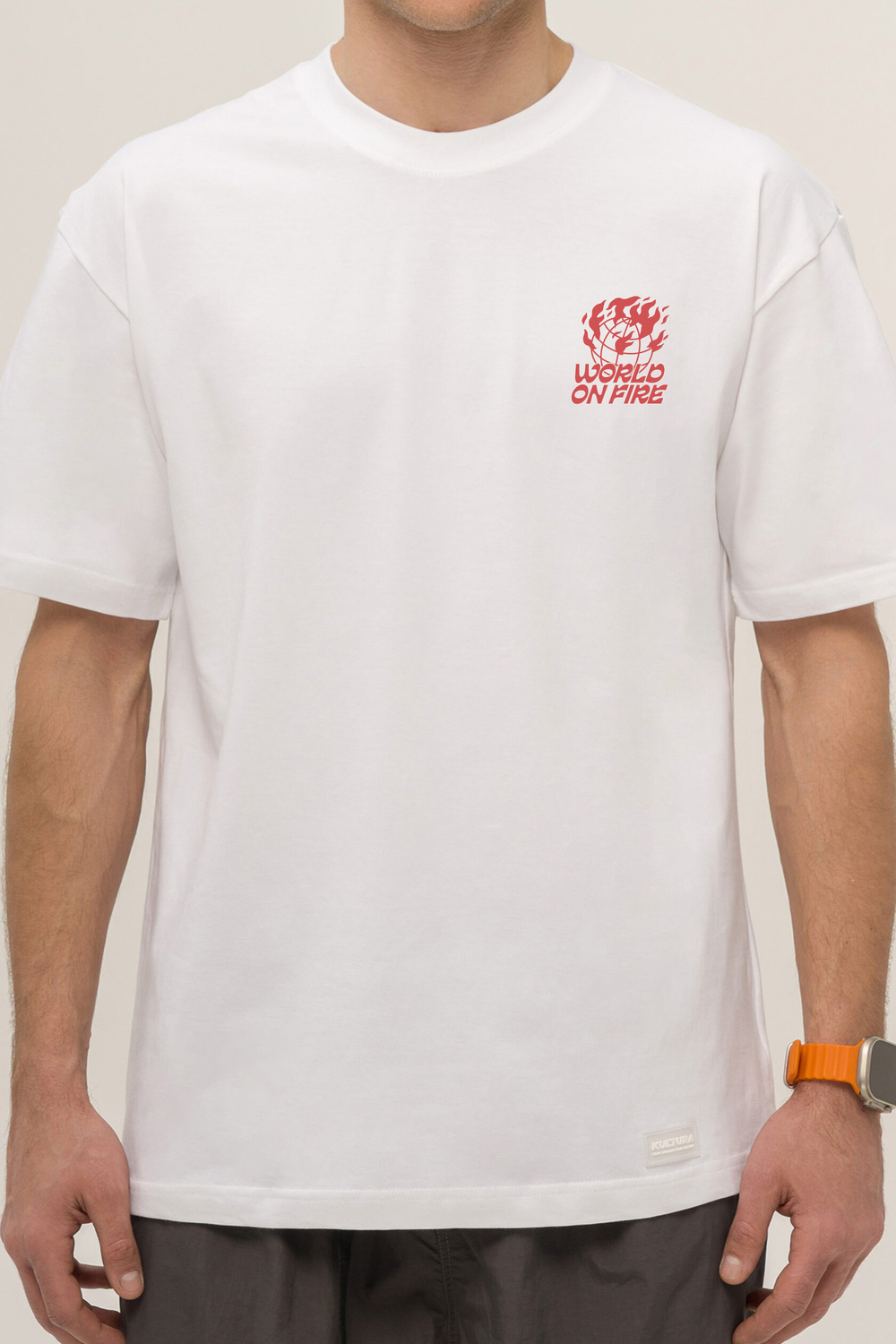 Футболка KUL'TURA "GLOBE ON FIRE" Белый