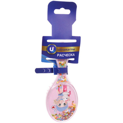 Расческа массажная детская «ФРАТТИ БУМ», малышка Бритни, форма овал, 14*5,5см (блистер Ультрамарин)