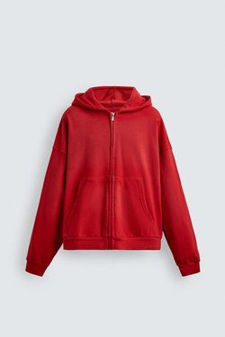 ZARA ТОЛСТОВКА НА МОЛНИИ, КРАСНЫЙ