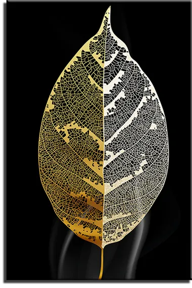 Постер "Золотой прозрачный лист"