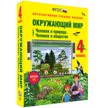 Наглядная школа. Окружающий мир 4 класс. Человек и природа. Человек и общество