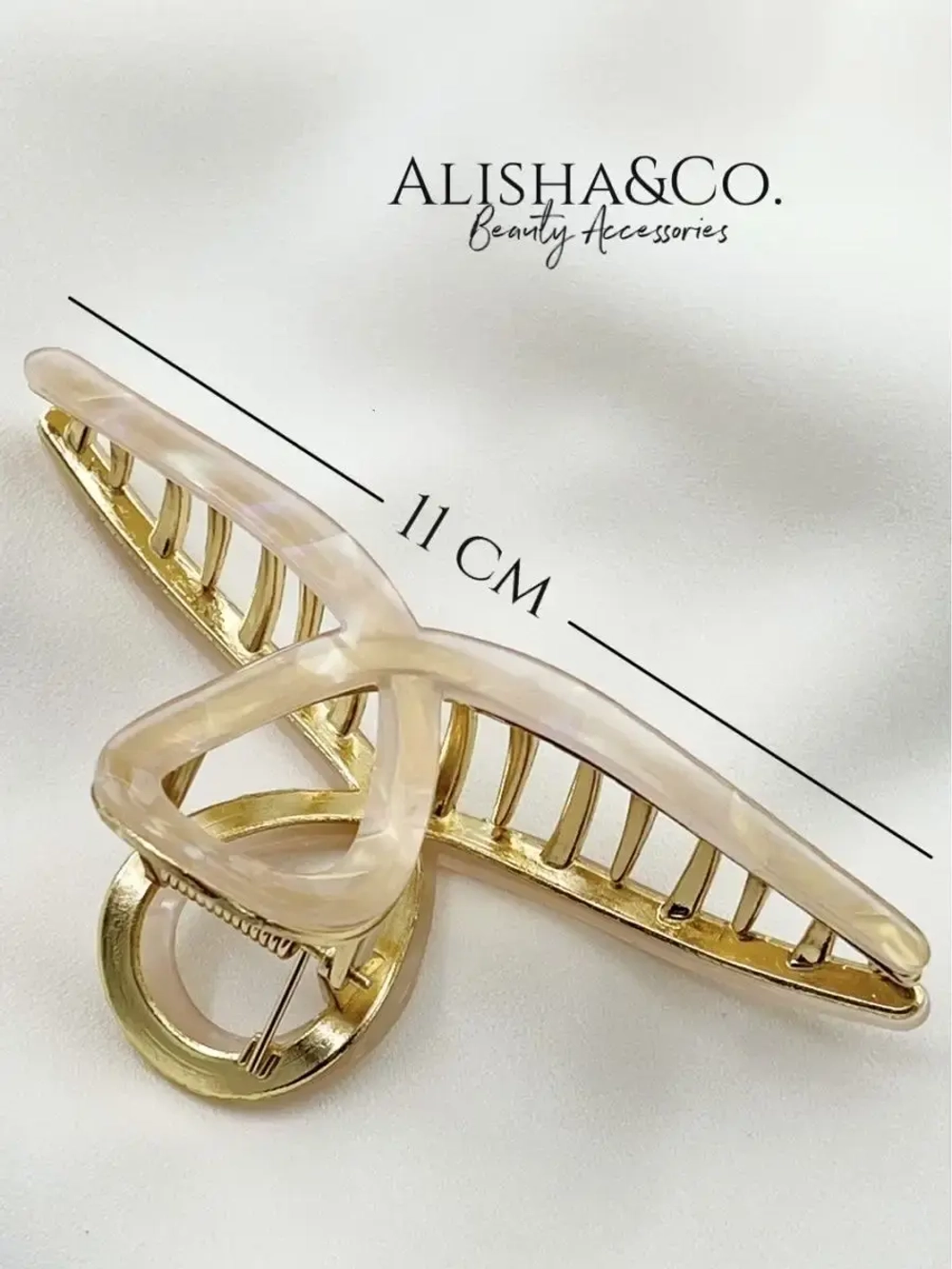 Крабик для волос большой металлический Gold Shine