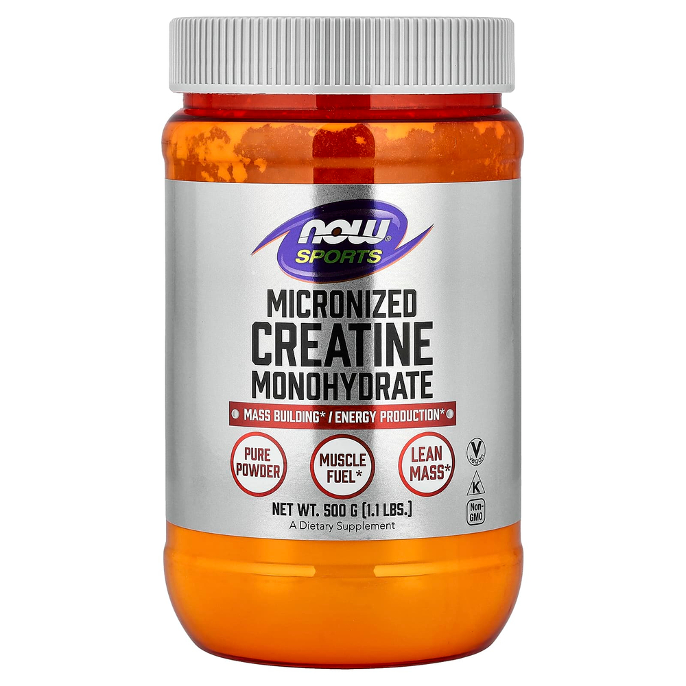 NOW Foods, Sports, микронизированный моногидрат креатина, 500 г (1,1 фунта)