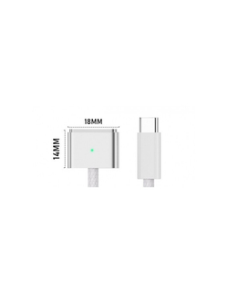 KS-is KS-806gen3-W-2 Кабель для зарядки USB-C M Magsafe 2 F, 2м белый
