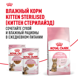 Сухой корм ROYAL CANIN Kitten Sterilised для стерилизованных котят с момента операции до 12 месяцев - 2 кг