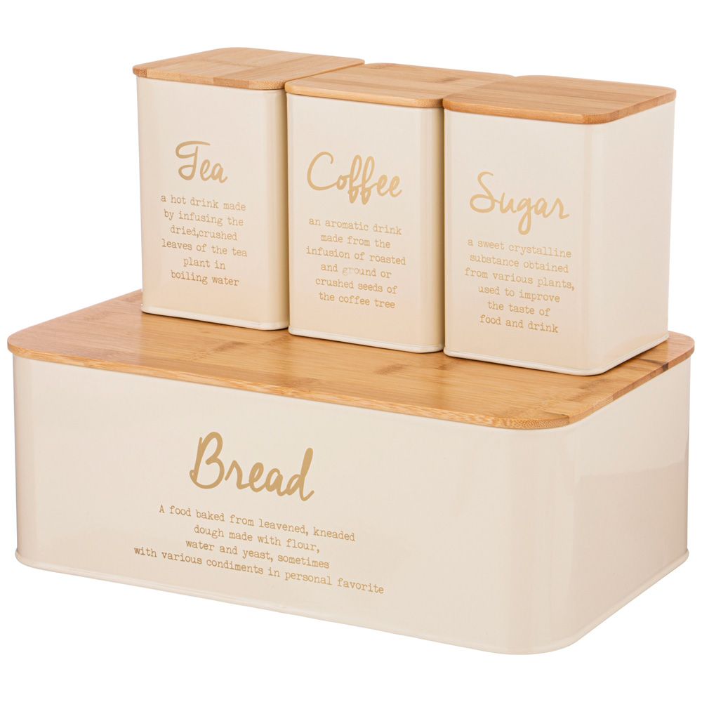 НАБОР AGNESS "АРКТИК" 2 В 1 ХЛЕБНИЦА 6 Л 34*18*12,5 СМ, БАНКА ДЛЯ СЫПУЧИХ 1,1 Л 10*10*14 СМ 3 ШТ