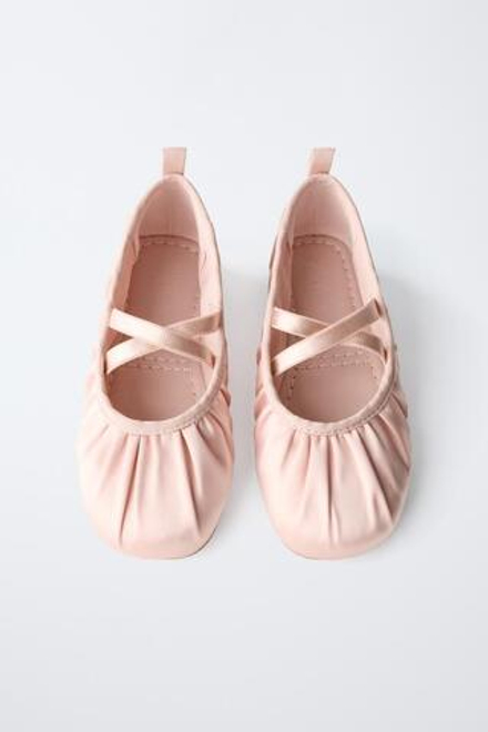 ZARA БАЛЕТКИ, РОЗОВЫЙ
