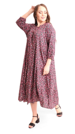 [m]Платье ярусами длинное 208-2