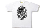 A Bathing Ape Stripe Abc Camo Big Ape Head Tee